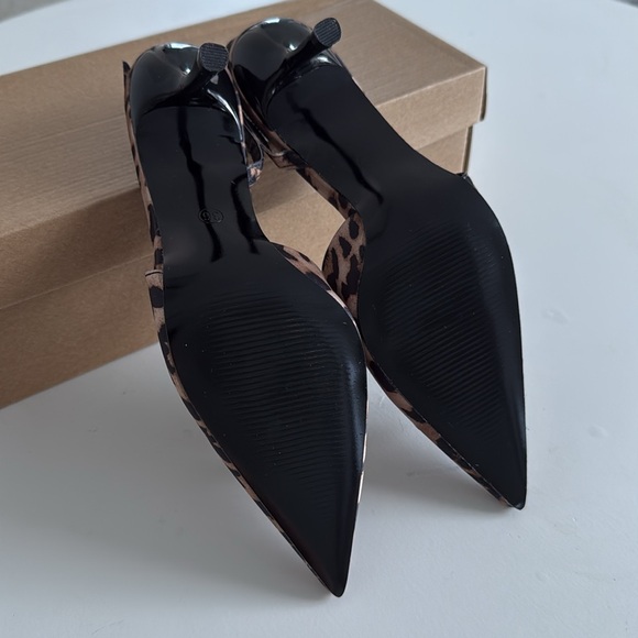 Womens Pointed Toe Pumps Slingback Bow Stiletto Heels Closed Toe Heeled Sandals - Picture 7 of 8